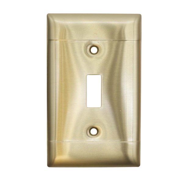 Lighting & Electrical Hardware - New Sierra Brushed Brass Toggle Switch Cover Wall Plate