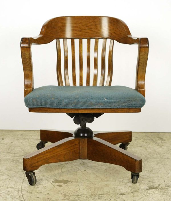 Seating - Vintage Jasper Seating Co. Oak Swivel Office Chair