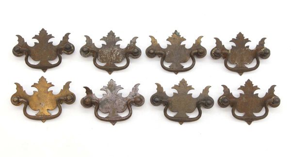 Cabinet & Furniture Pulls - Set of 8 Chippendale Steel Bail Dresser Drawer Pulls