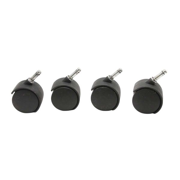 Casters - Set of Four Black Plastic Caster Wheels