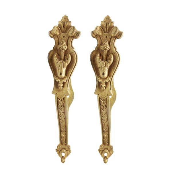 Curtain Hardware - Pair of French Gilded Bronze Curtain Tie Backs