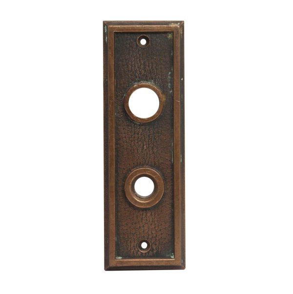 Elevator Hardware - Bronze Antique Button Elevator Plate