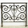 Railings & Posts - Pair of Reclaimed Black Wrought Iron Fence Panels