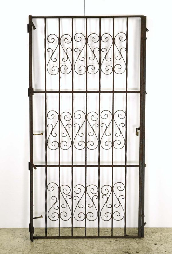 Gates - Antique Victorian Curled Wrought Iron 87 in. Gate