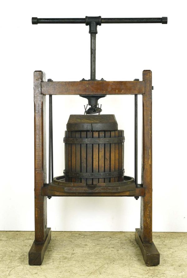 Industrial - Antique Wood & Steel Wine Fruit Press