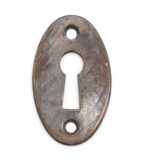 Keyhole Covers - Vintage Brass Oval Traditional Keyhole Cover