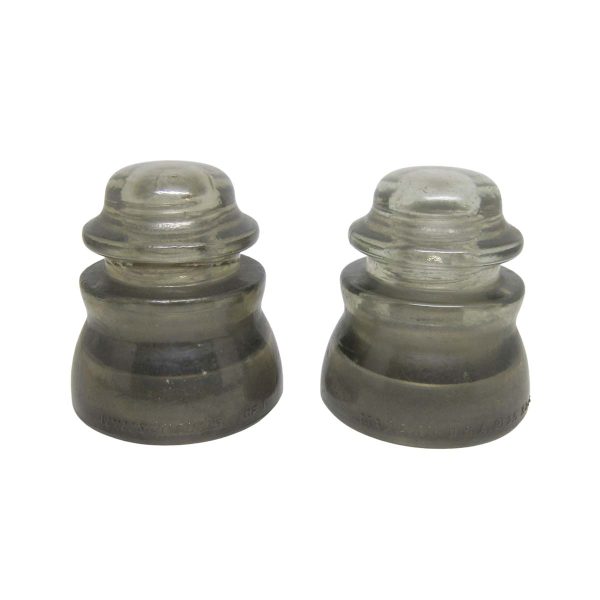 Lighting & Electrical Hardware - Pair of Armstrongs Gray Insulators