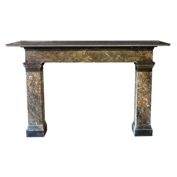 Marble Mantel - Antique Portoro Marble Mantel