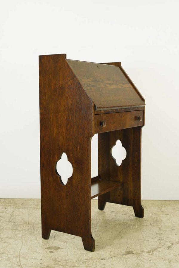 Office Furniture - Antique Mission Chestnut Drop Front Secretary Desk