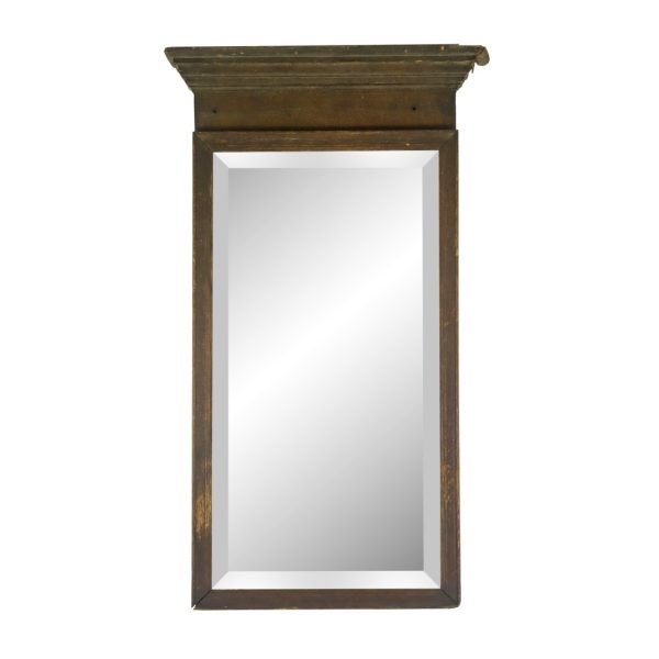 Overmantels & Mirrors - Vintage Wood Framed Tabletop Overmantel Mirror