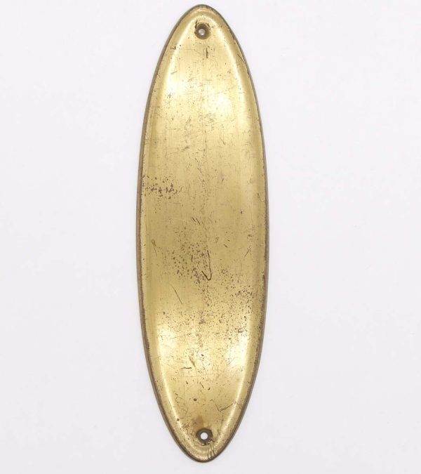 Push Plates - Classic 9.875 in. Oval Brass Door Push Plate