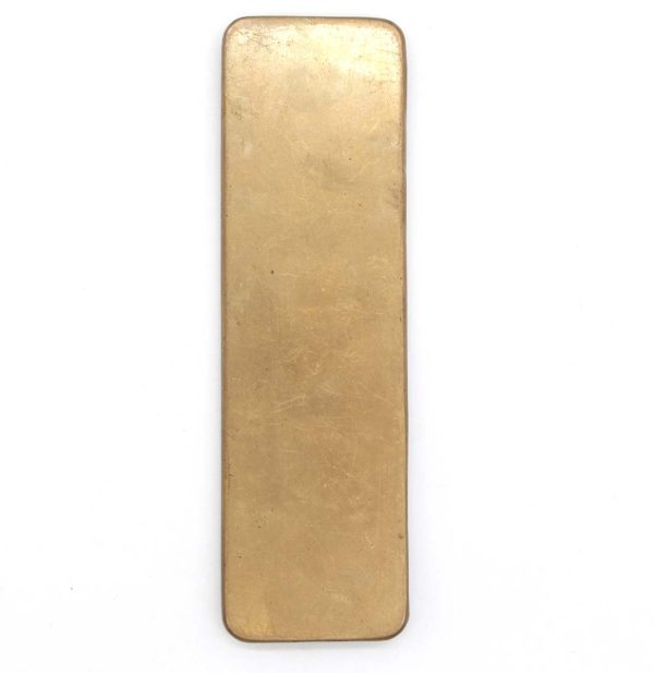 Push Plates - Commercial 8 in. Brass Rounded Edge Door Push Plate