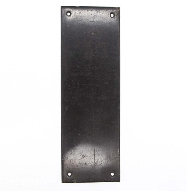 Push Plates - Commercial 9 in. Black Finish Brass Door Push Plate
