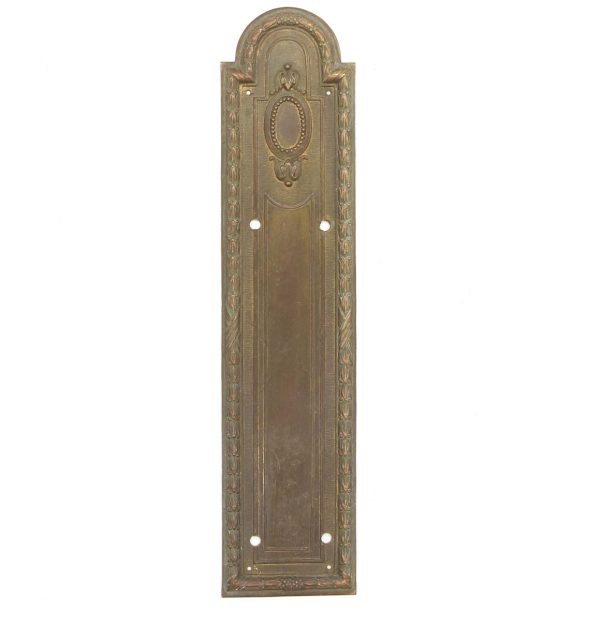 Push Plates - Victorian 10.25 in. Stamped Brass Door Push Plate