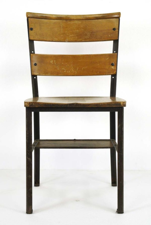 Seating - Antique NYC St. John the Divine Maple & Steel Frame Chair