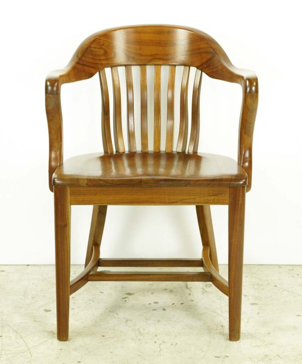 Seating - Refinished Antique Walnut Office Bankers Armchair