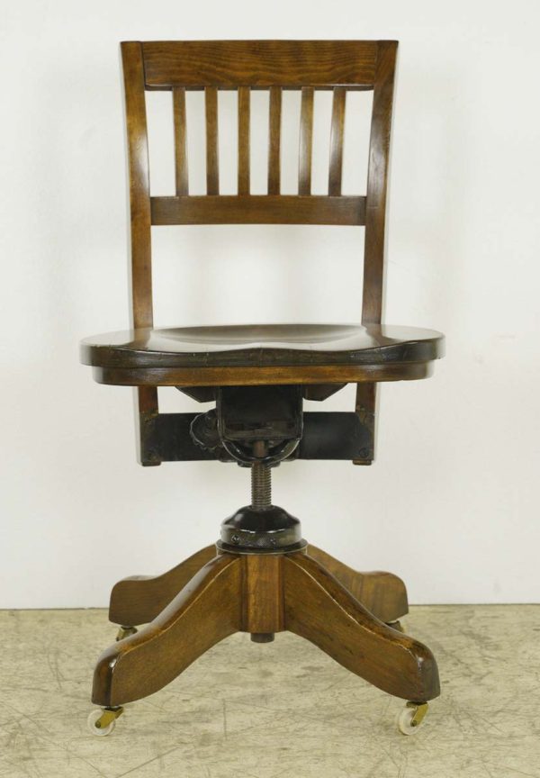 Seating - Vintage Adjustable Swivel Oak Office Chair