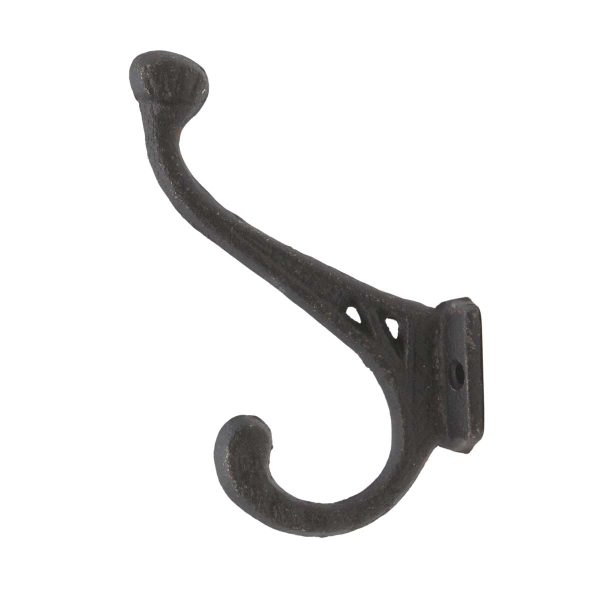Single Hooks - Newly Made Black Cast Iron Double Arm Wall Hook