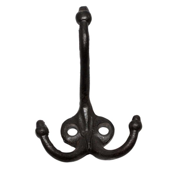 Single Hooks - Newly Made Black Cast Iron Triple Acorn Wall Hook