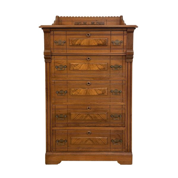 Bedroom - Restored 1880s Victorian Walnut Dresser with Secretary Top