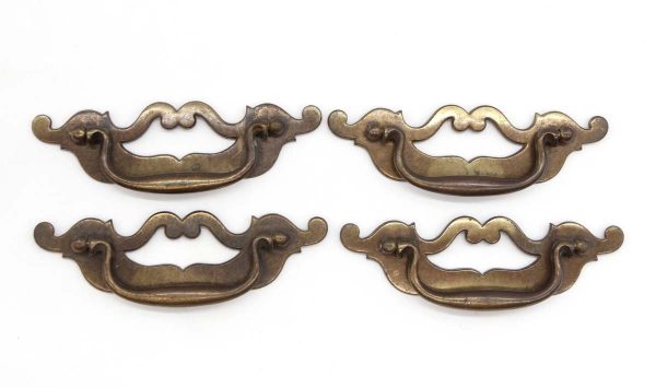 Cabinet & Furniture Pulls - Set of Traditional 5.875 in. Brass Dresser Drawer Pulls