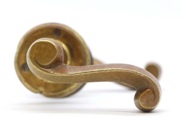 Door Knob Sets - Vintage Swirl Brass Passage Lever Door Handle Set