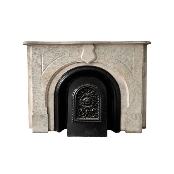 Marble Mantel - 1881 NYC Townhouse Simple Arched Marble Mantel