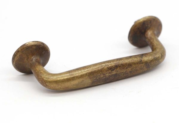 Cabinet & Furniture Pulls - Vintage 4.25 in. Brass Circular Back Bridge Drawer Pull