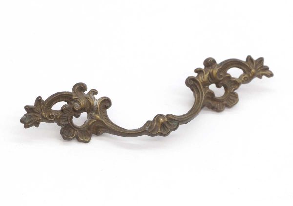 Cabinet & Furniture Pulls - Vintage 6 in. Brass French Dresser Drawer Pull