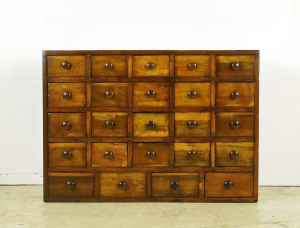 Cabinets - Antique Wooden 24 Drawer Apothecary Cabinet