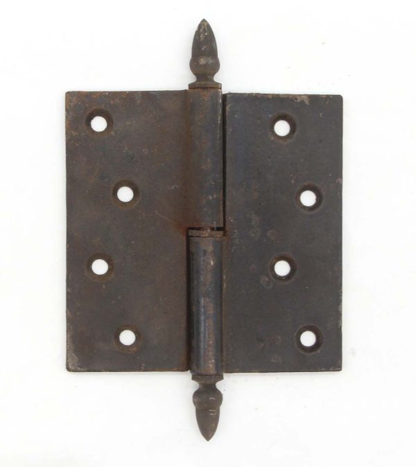 Door Hinges - Antique 5 x 5 Cast Iron Lift Off Steeple Tips Door Hinge