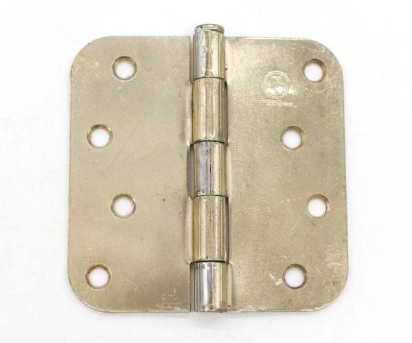 Door Hinges - Penrod 4 x 4 Polished Brass Plated Steel Door Hinge