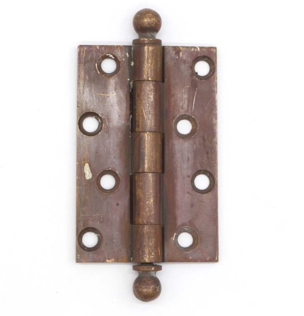 Door Hinges - Vintage 4 x 2.625 Russwin Bronze Ball Tip Door Hinge