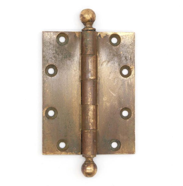 Door Hinges - Vintage 4 x 3 Yale & Towne Bronze Ball Tip Door Hinge