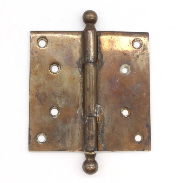 Door Hinges - Vintage 4.5 x 4.5 Steel Ball Tip Butt Door Hinge