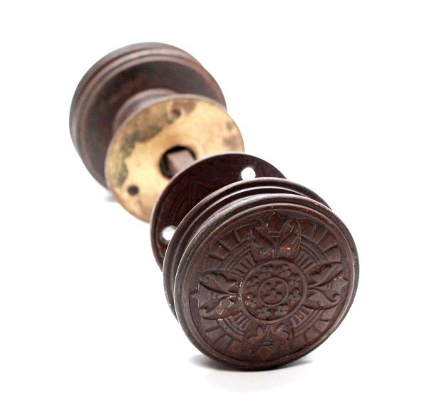 Door Knob Sets - Antique Bronze Corbin Gothic Knob Set