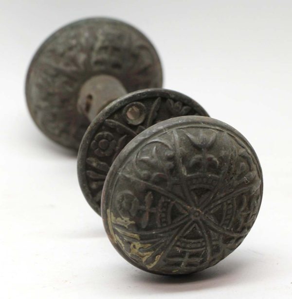 Door Knob Sets - Antique Lockwood Bronze Vernacular Door Knob Set