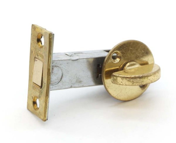 Door Locks - Vintage Brass Round Baldwin Knob Privacy Mortise Door Latch