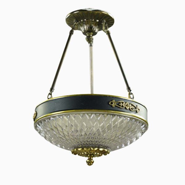 Down Lights - Waldorf Astoria 18.75 in. Empire Cut Glass Dish Pendant Light