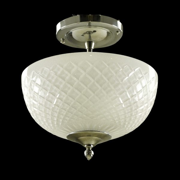 Flush & Semi Flush Mounts - Waldorf Astoria Cut Frosted Crystal Semi Flush Mount