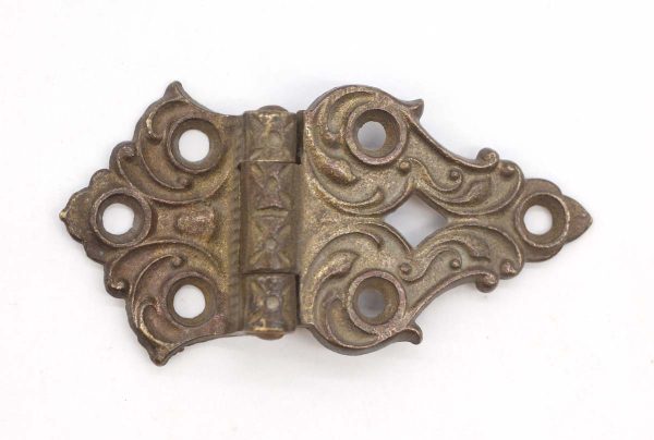 Ice Box Hardware - Antique 3.75 in. Victorian Bronze Offset Ice Box Hinge