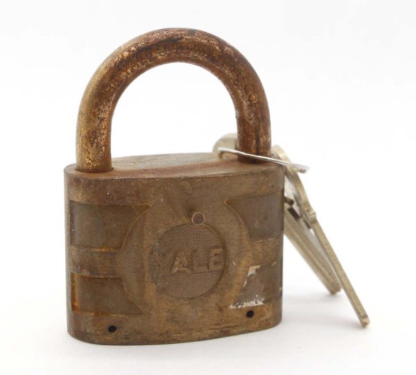 Locks - Antique Yale & Towne Brass Dual Entry Shackle Padlock