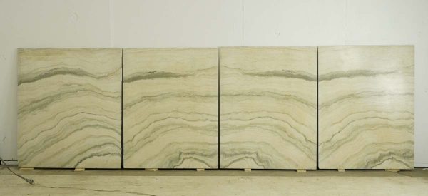 Marble Slabs - Reclaimed Off White & Gray Veined Marble Slabs