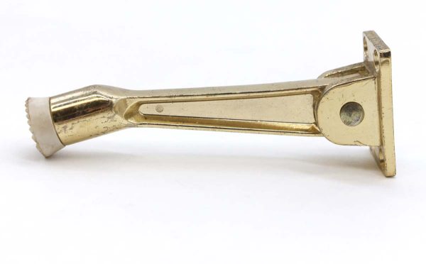 Other Hardware - Polished Brass & White Rubber Kick Down Door Stop