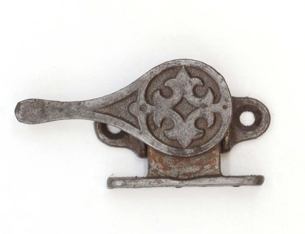 Window Hardware - Antique Cast Iron Victorian Side Window Sash Lock