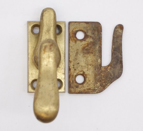 Window Hardware - Reclaimed Patina Brass Window Casement Latch