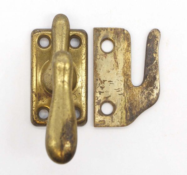 Window Hardware - Vintage Brass Patina Window Casement Latch