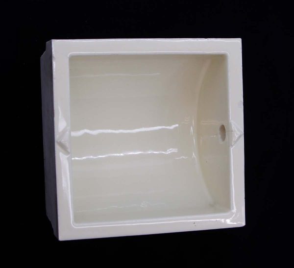 Bathroom - Vintage Recessed Ceramic Off White Toilet Paper Holder