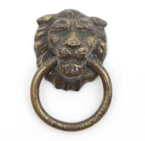 Cabinet & Furniture Pulls - Vintage 2 in. Steel Lion Head Ring Drawer Pull