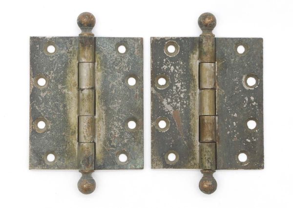 Door Hinges - Pair of 3.5 x 3.5 Brass Yale & Towne Classic Door Hinges